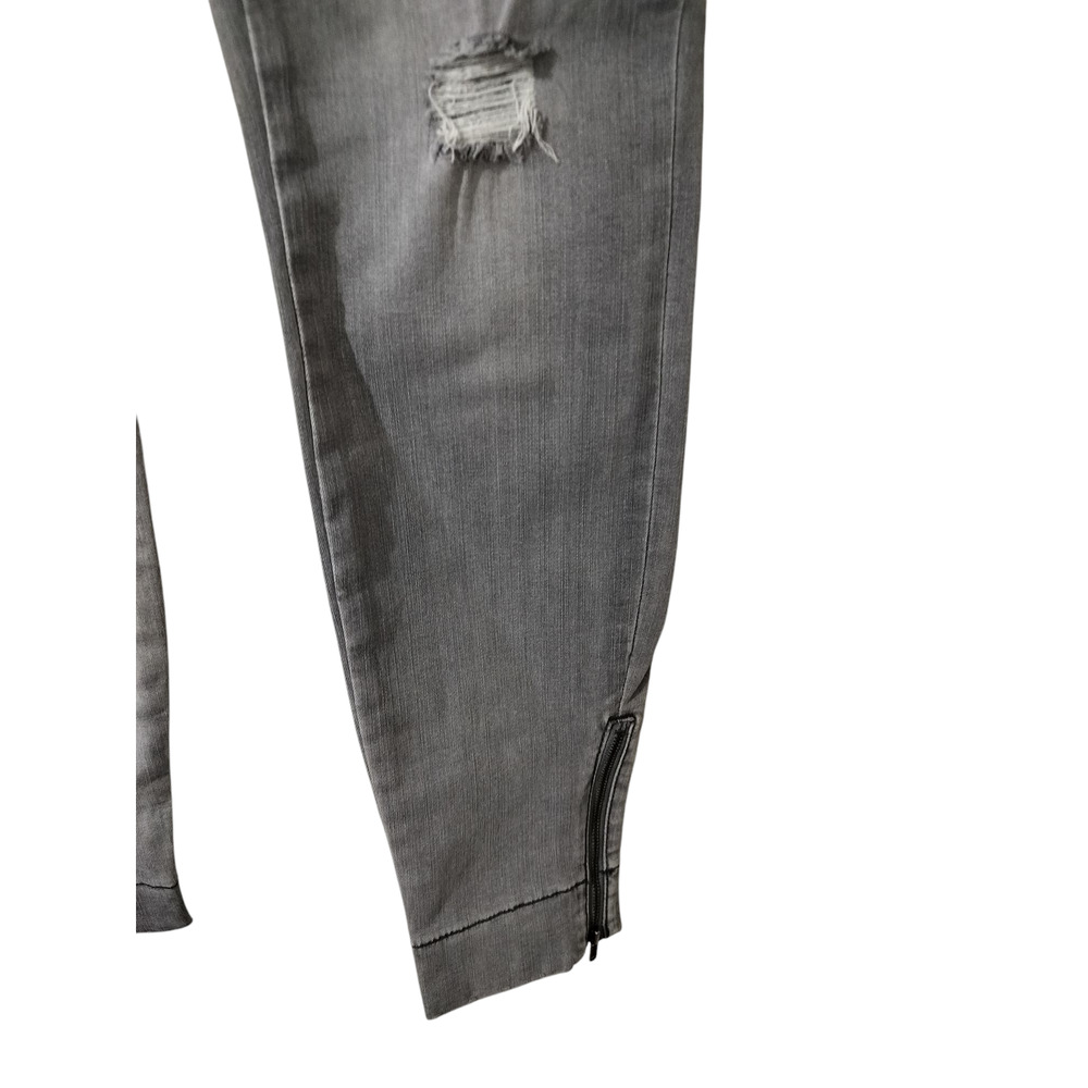 3643) Rock & Republic Gray Stone Wash Fever Midrise Pullon Denim Jeggings 8 M - Picture 3 of 10